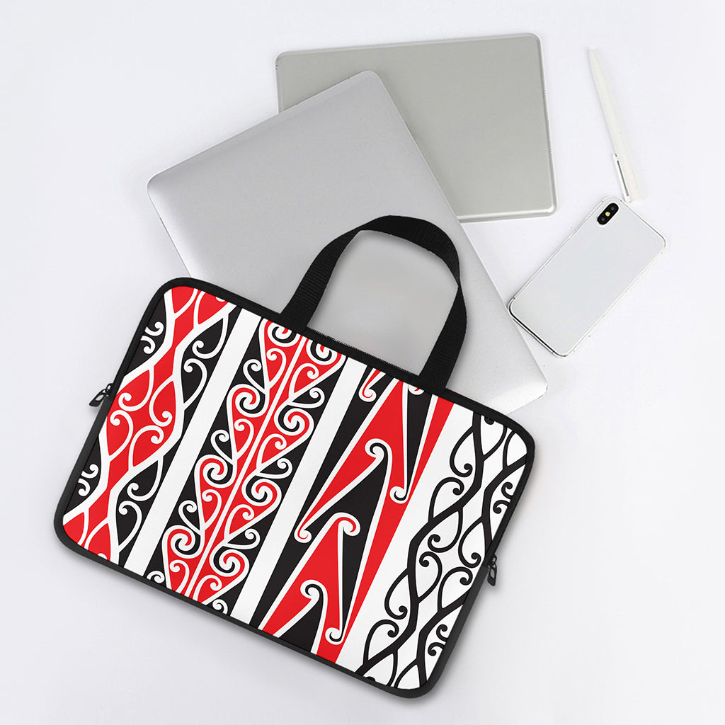 Maori Tribal Print Laptop Sleeve With Handle
