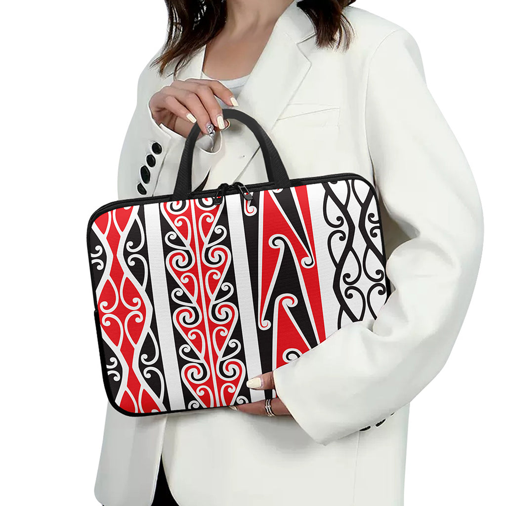 Maori Tribal Print Laptop Sleeve With Handle