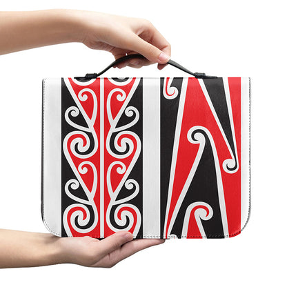 Maori Tribal Print Leather Bible Cover