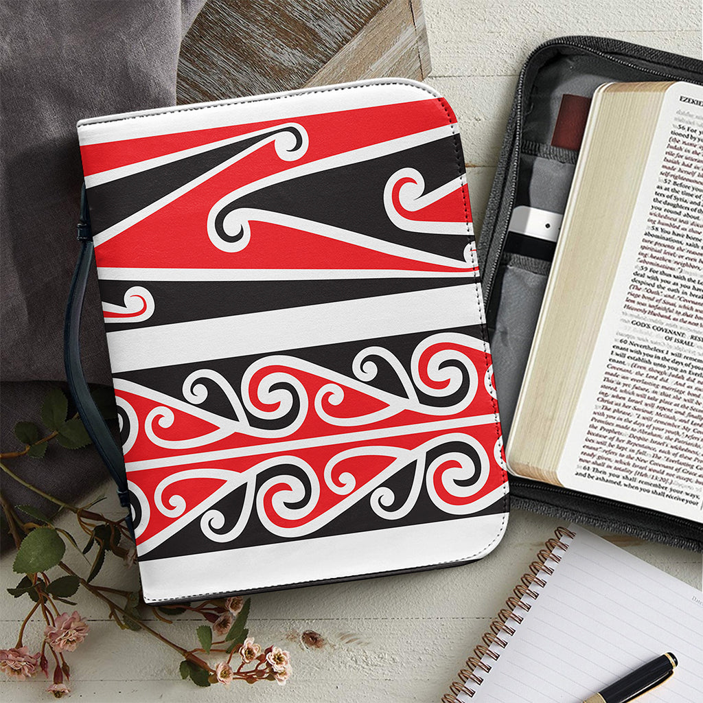 Maori Tribal Print Leather Bible Cover