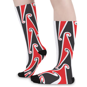 Maori Tribal Print Long Socks