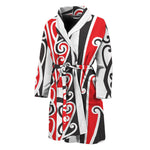 Maori Tribal Print Men's Bathrobe