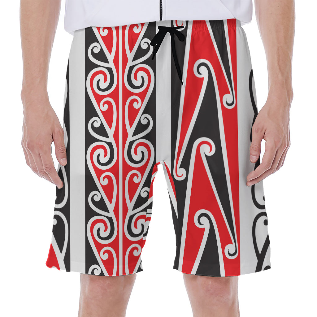 Maori Tribal Print Men's Beach Shorts