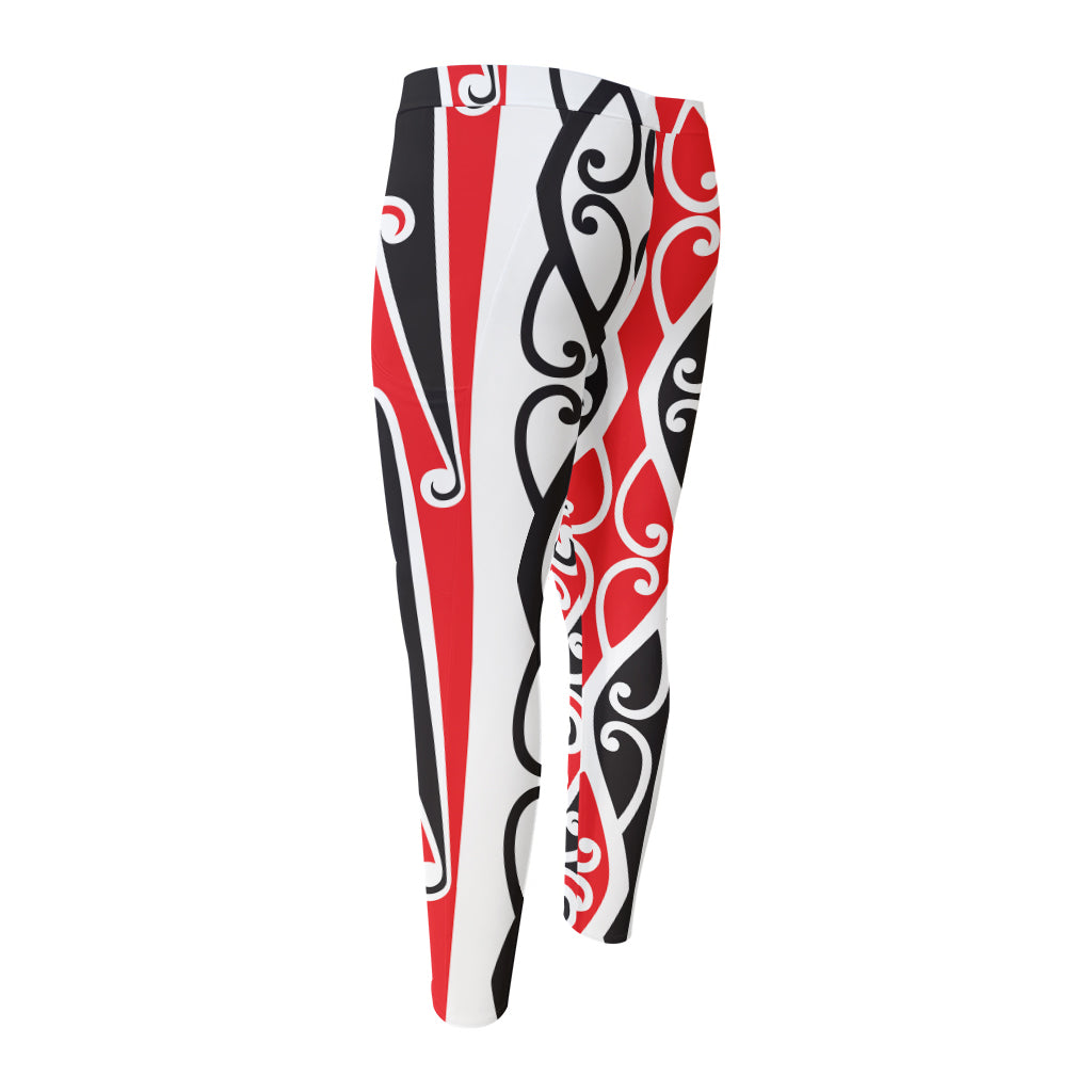 Maori Tribal Print Men's Compression Pants