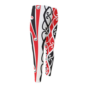 Maori Tribal Print Men's Compression Pants