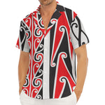 Maori Tribal Print Men's Deep V-Neck Shirt