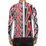 Maori Tribal Print Men's Long Sleeve Rash Guard