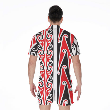 Maori Tribal Print Men's Rompers