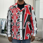 Maori Tribal Print Men's Shirt Jacket