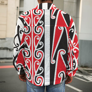 Maori Tribal Print Men's Shirt Jacket