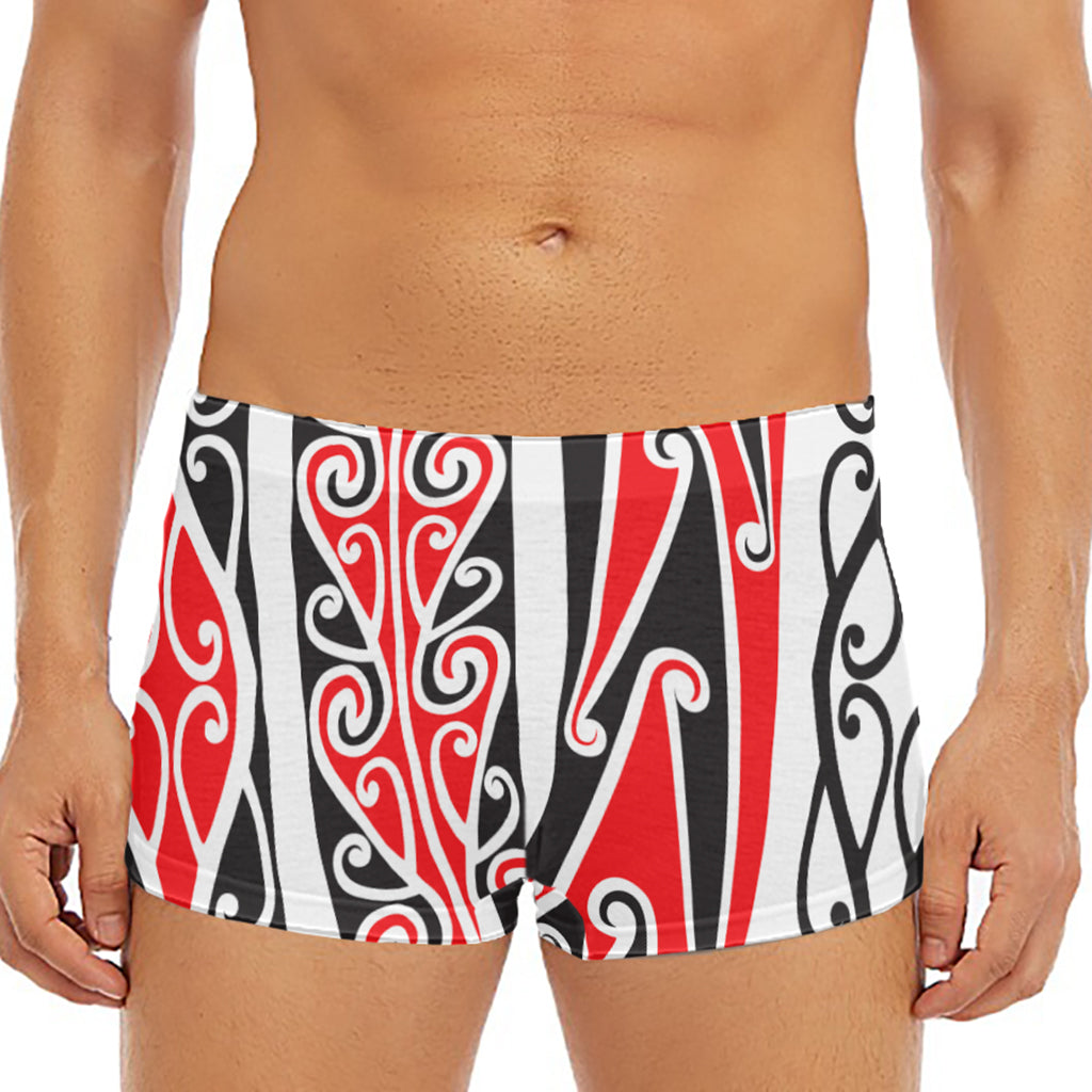 Maori Tribal Print Men's Short Boxer Briefs