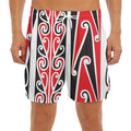 Maori Tribal Print Men's Split Running Shorts
