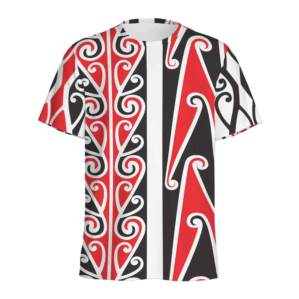 Maori Tribal Print Men's Sports T-Shirt