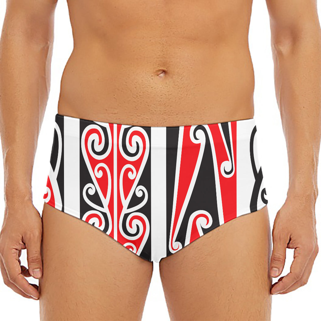 Maori Tribal Print Men's Triangle Swim Briefs