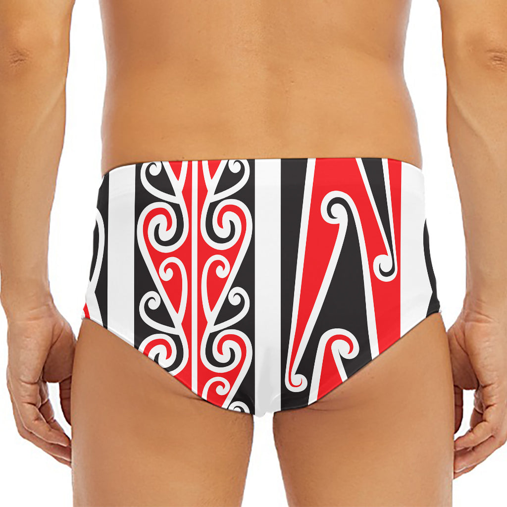 Maori Tribal Print Men's Triangle Swim Briefs