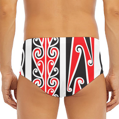 Maori Tribal Print Men's Triangle Swim Briefs