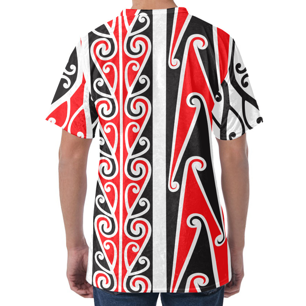 Maori Tribal Print Men's Velvet T-Shirt