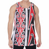 Maori Tribal Print Men's Velvet Tank Top