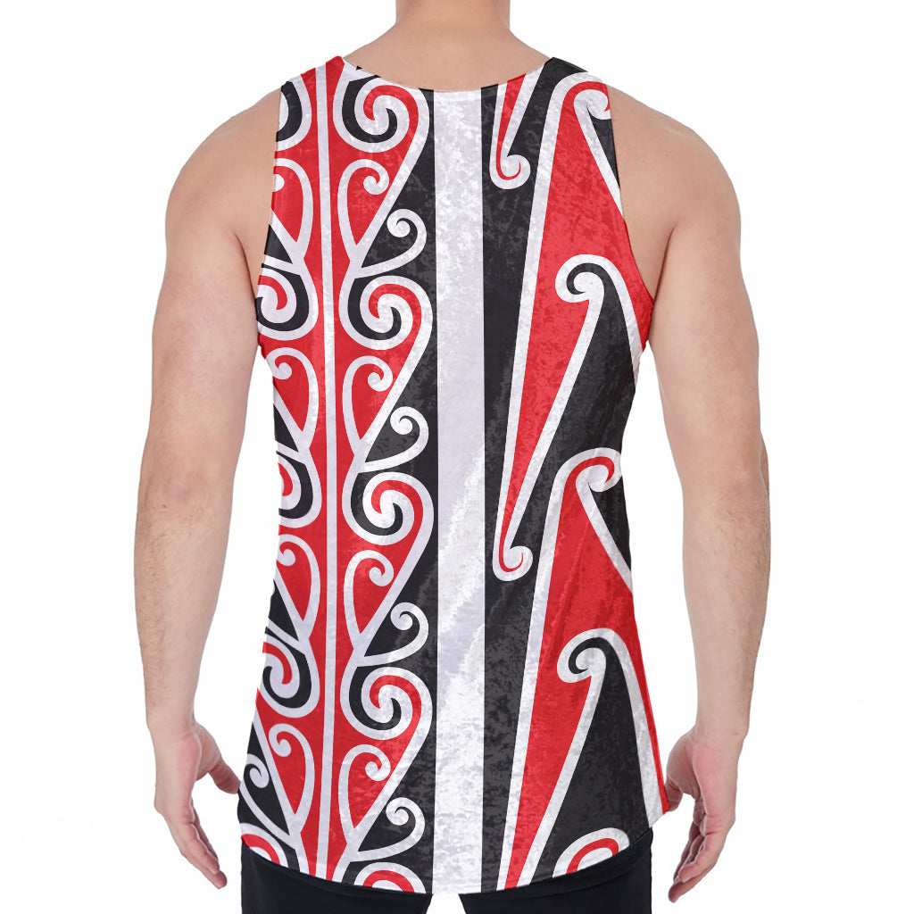 Maori Tribal Print Men's Velvet Tank Top