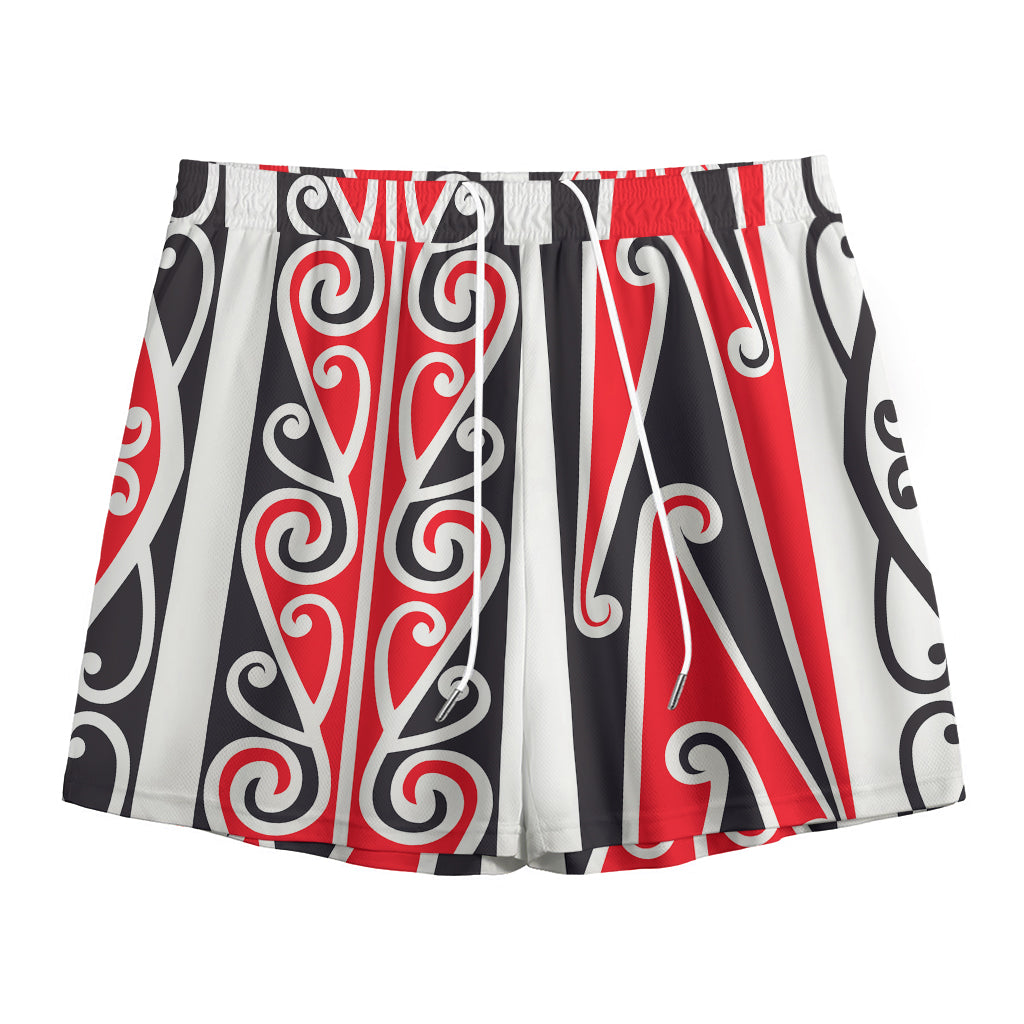 Maori Tribal Print Mesh Shorts