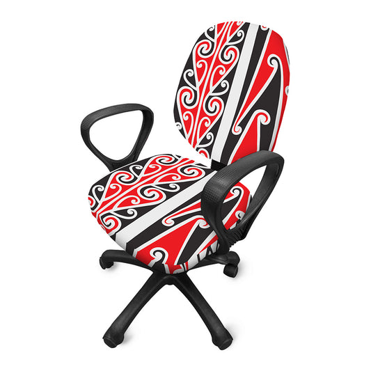 Maori Tribal Print Office Chair Cover