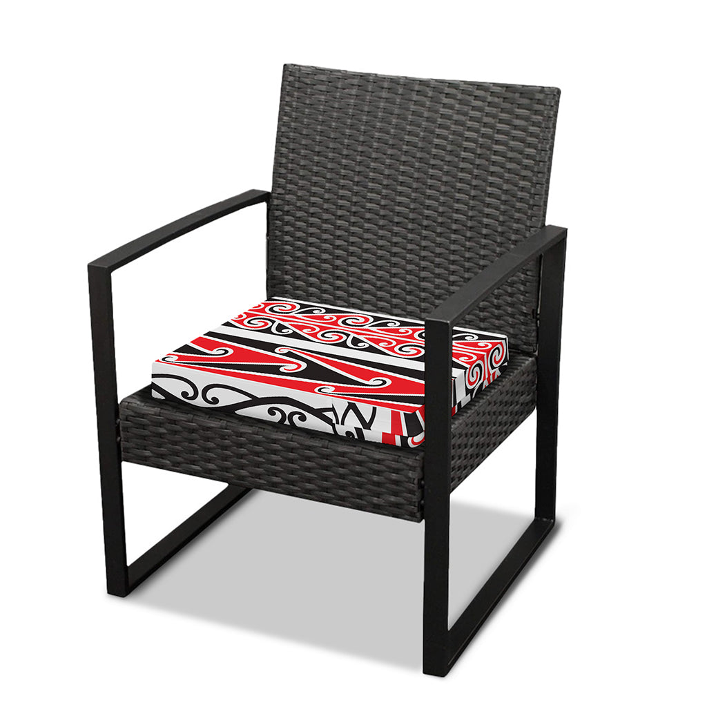 Maori Tribal Print Outdoor Seat Cushion Cover