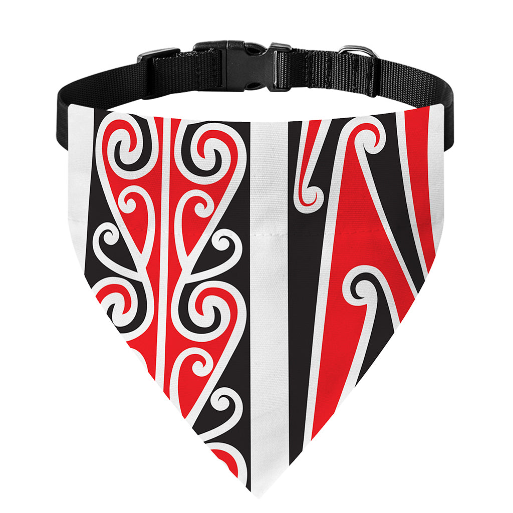 Maori Tribal Print Over The Collar Dog Bandana