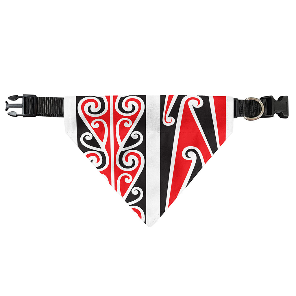 Maori Tribal Print Over The Collar Dog Bandana
