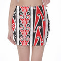 Maori Tribal Print Pencil Mini Skirt