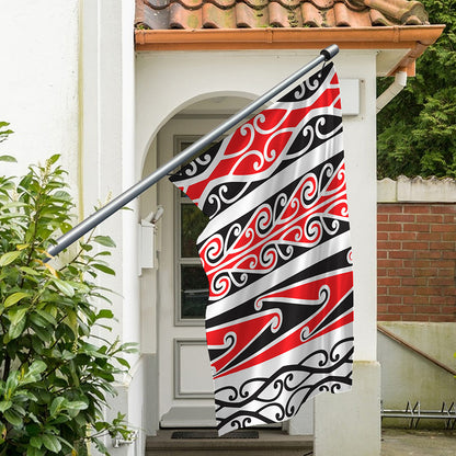 Maori Tribal Print Polyester Flag