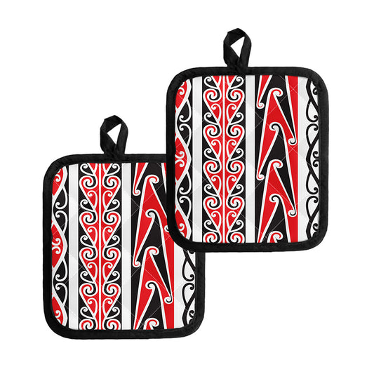 Maori Tribal Print Pot Holders