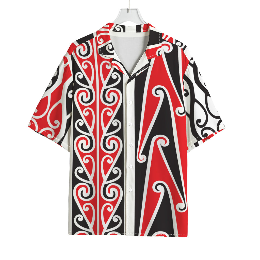 Maori Tribal Print Rayon Hawaiian Shirt