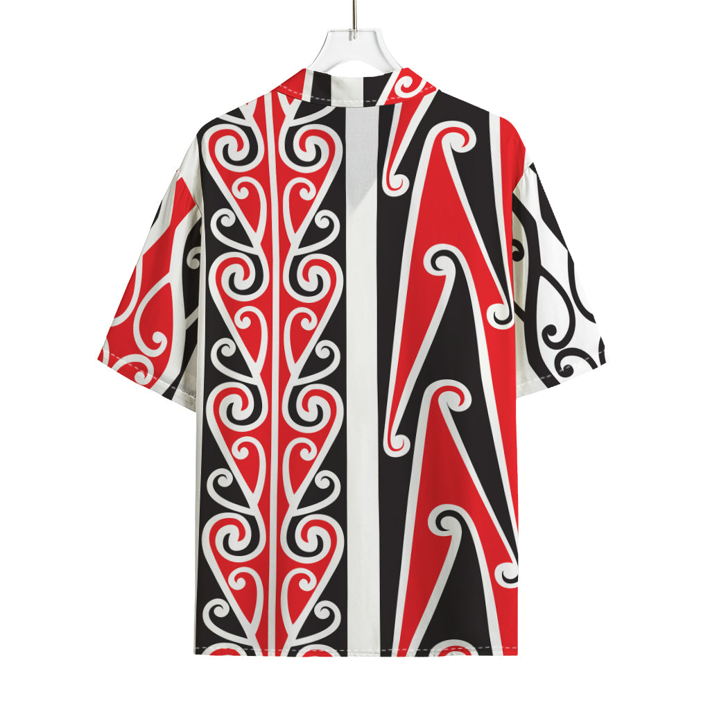 Maori Tribal Print Rayon Hawaiian Shirt