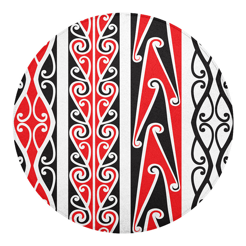 Maori Tribal Print Round Blanket