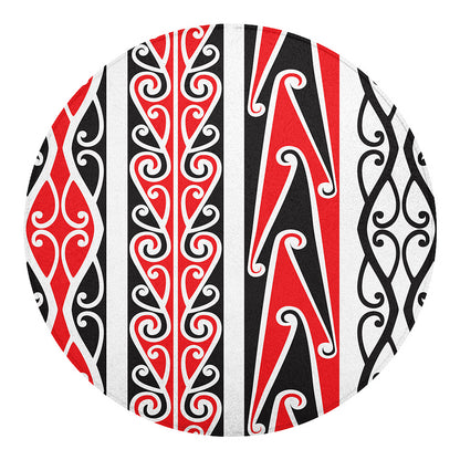 Maori Tribal Print Round Blanket