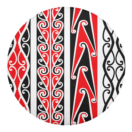 Maori Tribal Print Round Blanket