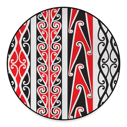 Maori Tribal Print Round Floor Mat