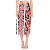 Maori Tribal Print Side Slit Midi Skirt