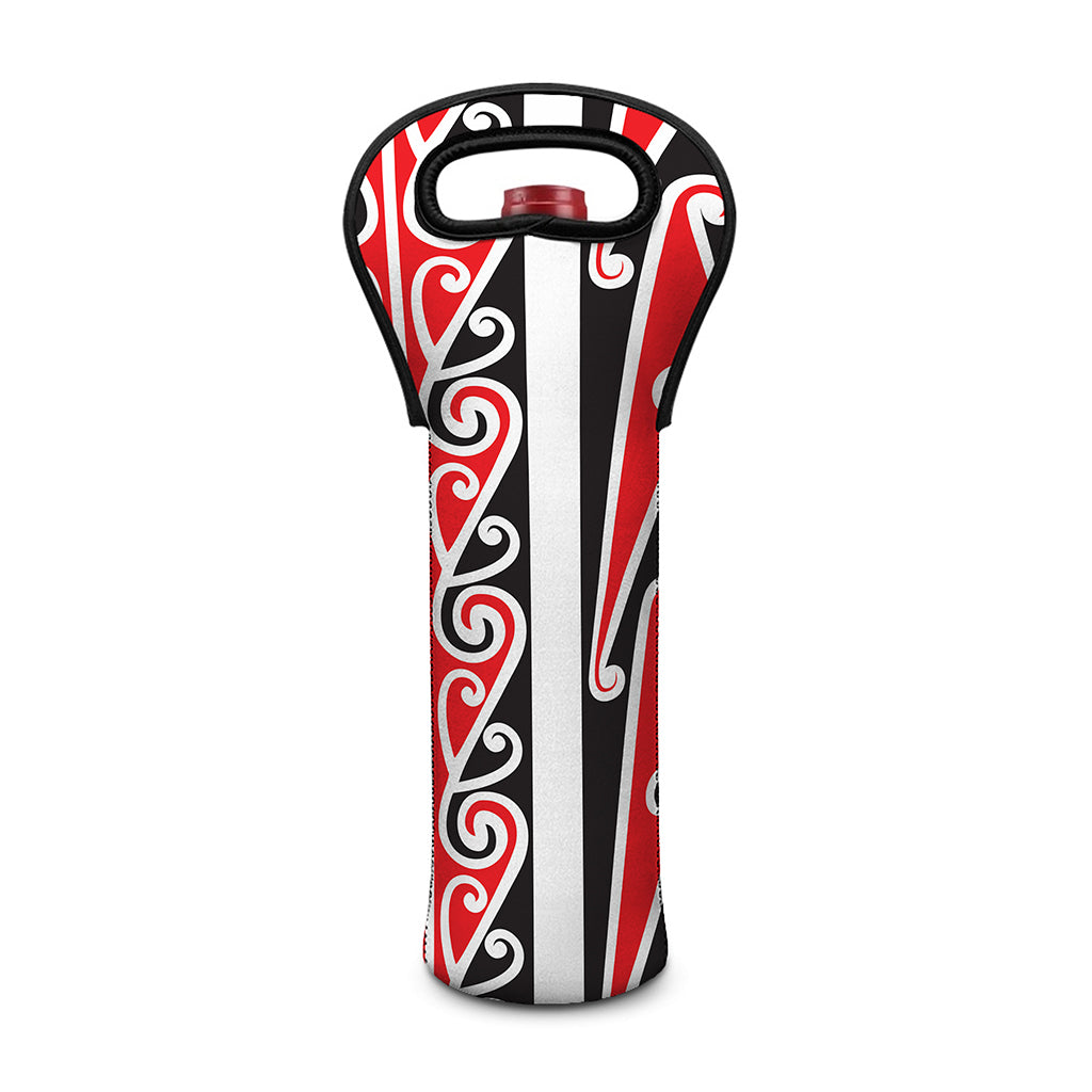 Maori Tribal Print Single Neoprene Wine Tote