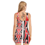 Maori Tribal Print Sleeveless One Piece Swimsuit