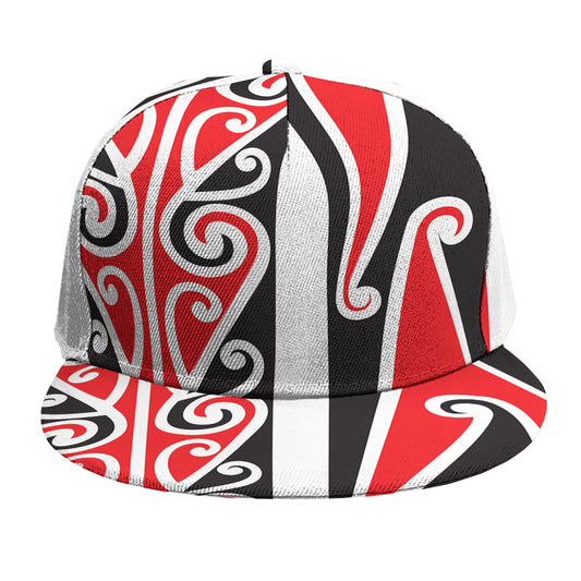 Maori Tribal Print Snapback Cap