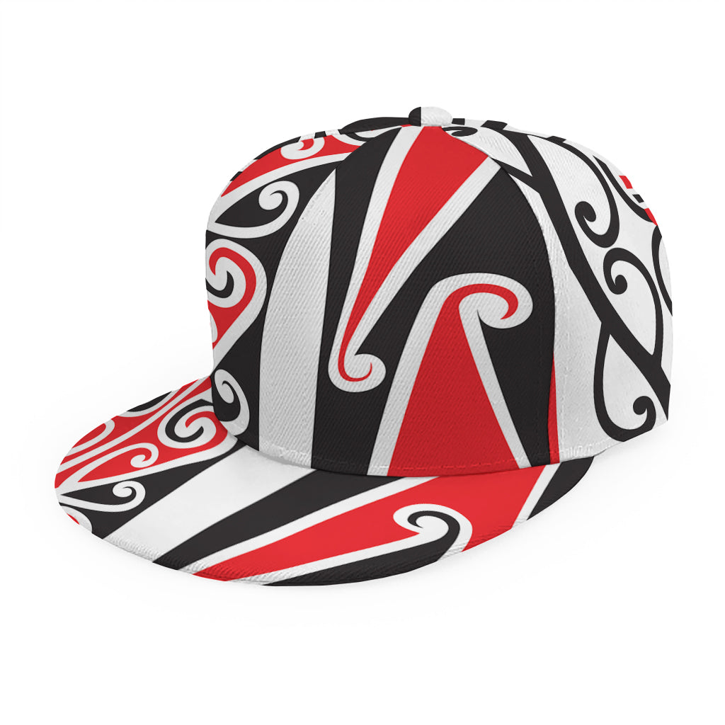 Maori Tribal Print Snapback Cap