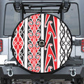 Maori Tribal Print Tire Cover With Camera Hole