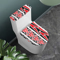 Maori Tribal Print Toilet Lid And Tank Cover Set
