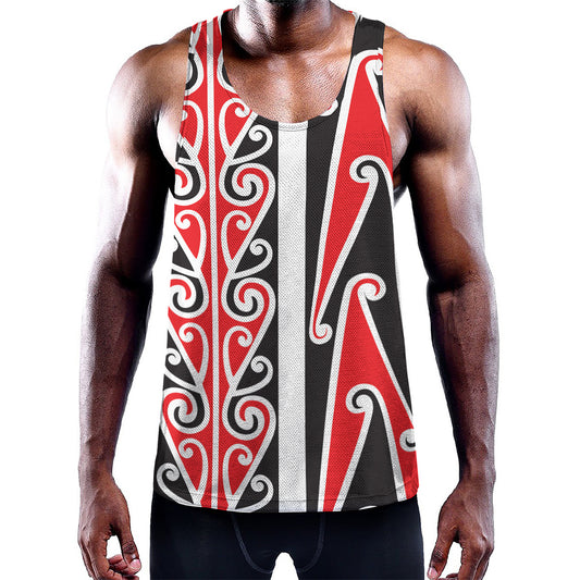 Maori Tribal Print Training Tank Top