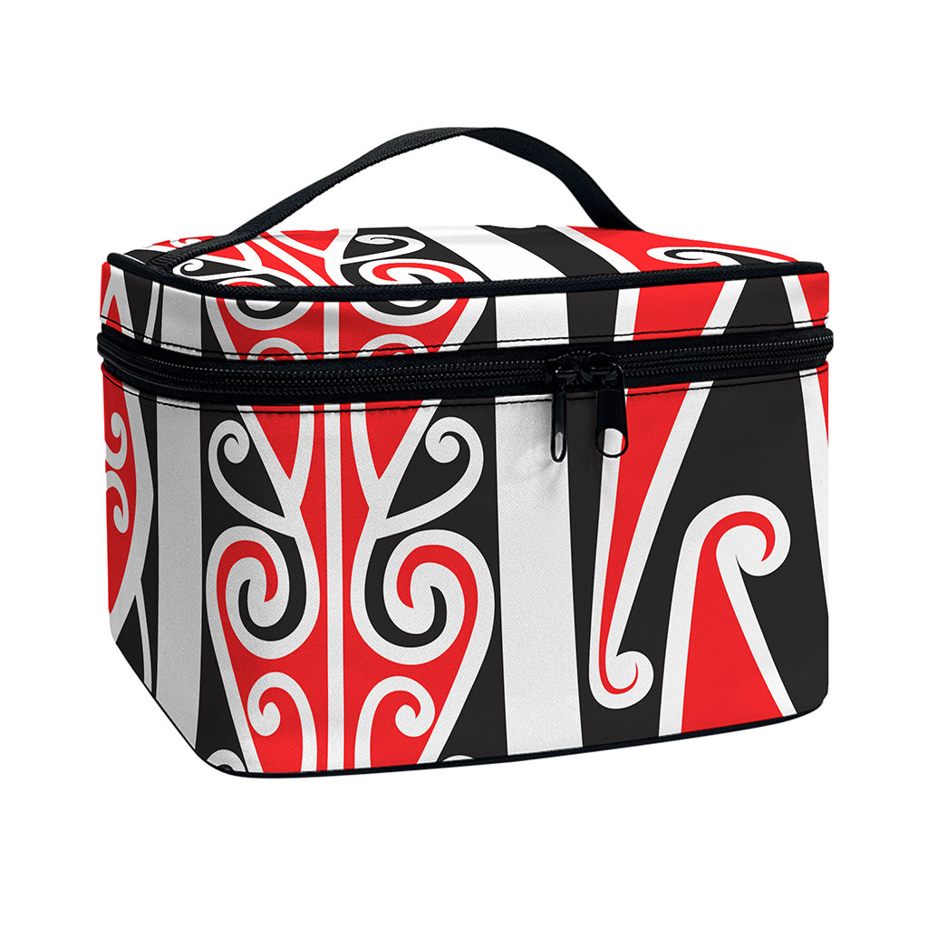 Maori Tribal Print Travel Makeup Bag