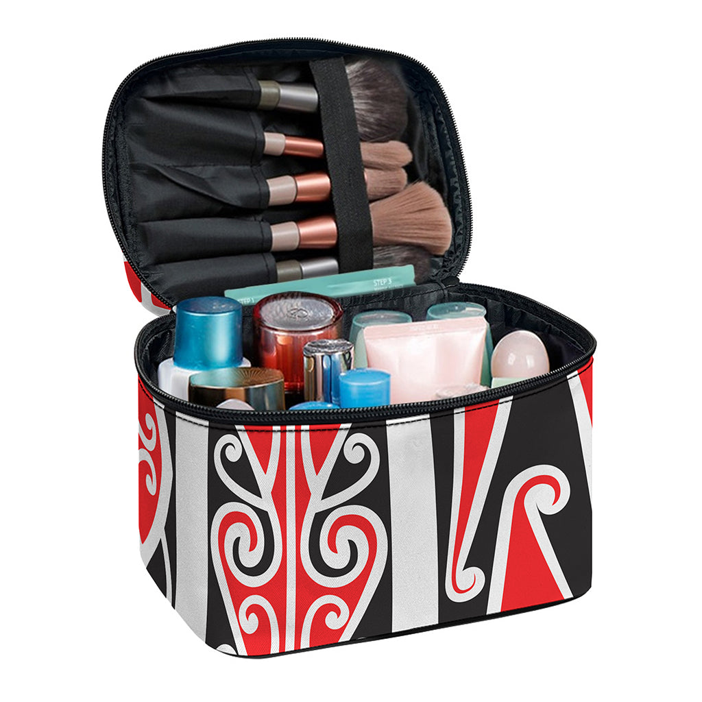 Maori Tribal Print Travel Makeup Bag