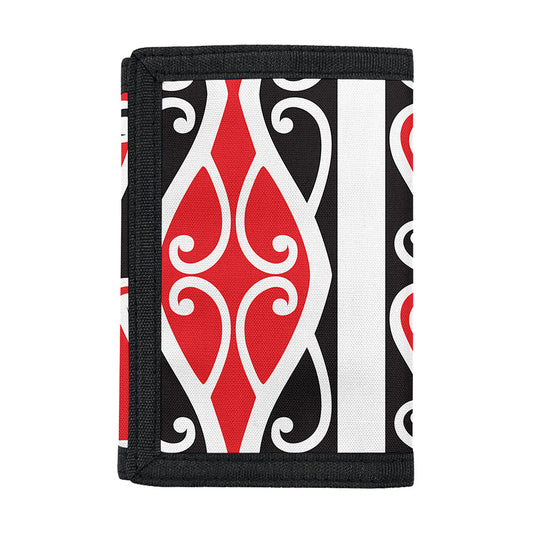 Maori Tribal Print Trifold Wallet