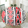 Maori Tribal Print Waterproof Round Tablecloth