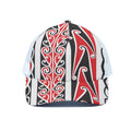 Maori Tribal Print White Mesh Trucker Hat
